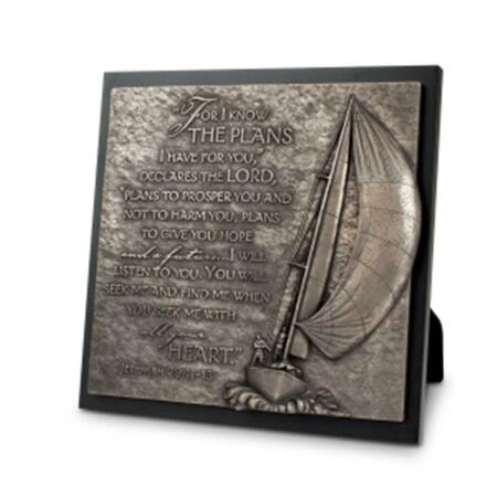 LIGHTHOUSE CHRISTIAN PRODUCTS 0 Plaque-Moments Of Faith - Sailboat Journey Sculpture - No. 11704 79600